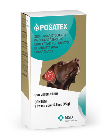 Suspensão Otológica Anti-inflamatória Posatex - 15g / 17,5ml - MaisQPatas