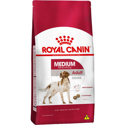 Ração Royal Canin Cães Raças Médias Adultos - 15 Kg - MaisQPatas