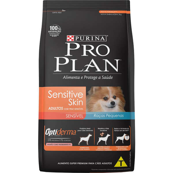 Ração Pro Plan Cães Raças Pequenas Adultos Pele Sensível Salmão - 1 Kg -  MaisQPatas
