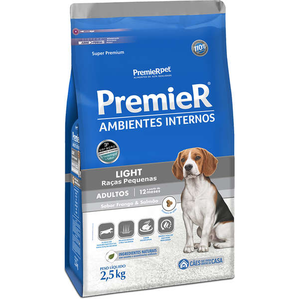 Ração Premier Cães Raças Pequenas Light - 2,5 Kg