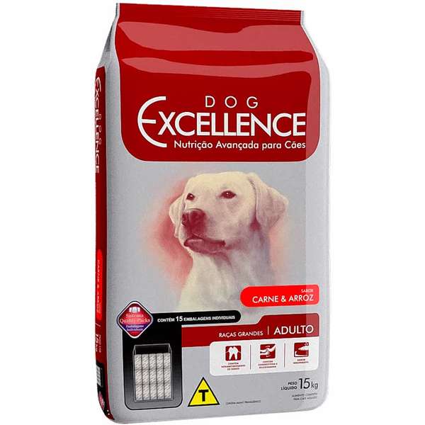 Ração Dog Excellence Cães Raças Grandes Adultos Carne - 15 Kg