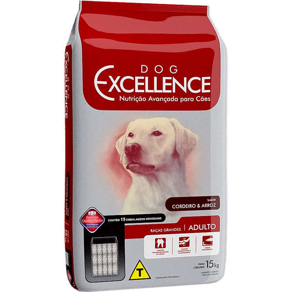 Ração Dog Excellence Cães Raças Grandes Adultos Cordeiro - 15 Kg