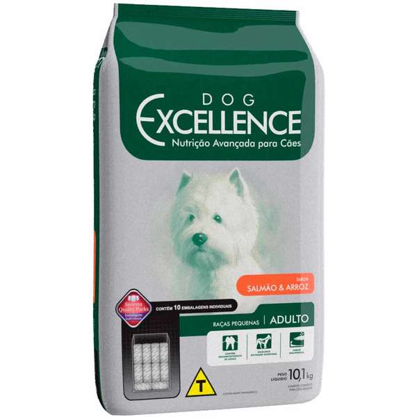 Ração Dog Excellence Cães Raças Pequenas Adultos Salmão - 10,1 Kg